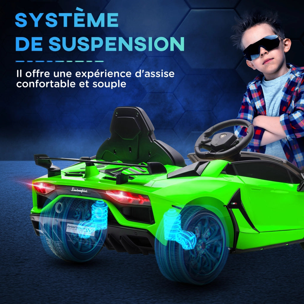 Auto Elettrica Lamborghini Aventador SVJ per Bambini ¨C Xylo ¨C 12V Verde con Telecomando