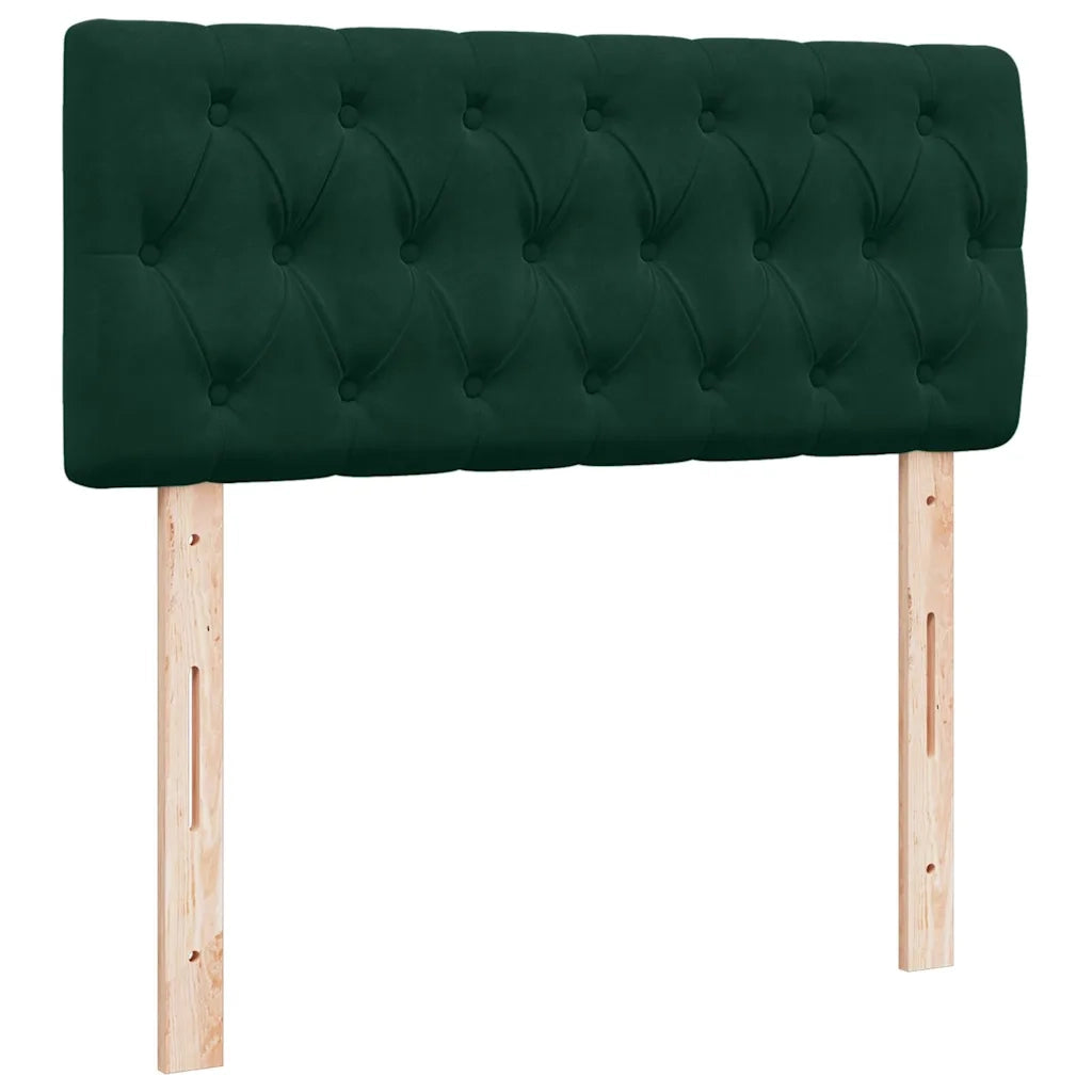 vidaXL Giroletto a Molle con Materasso Verde Scuro 120x200 cm Velluto
