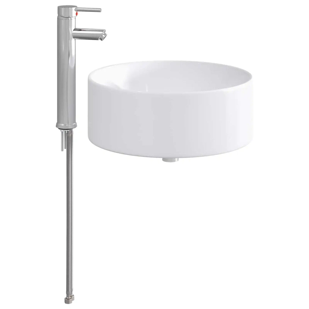 Lavabo con rubinetto e scarico Cromato 40,5 x 40,5 x 15,5 cm 890240