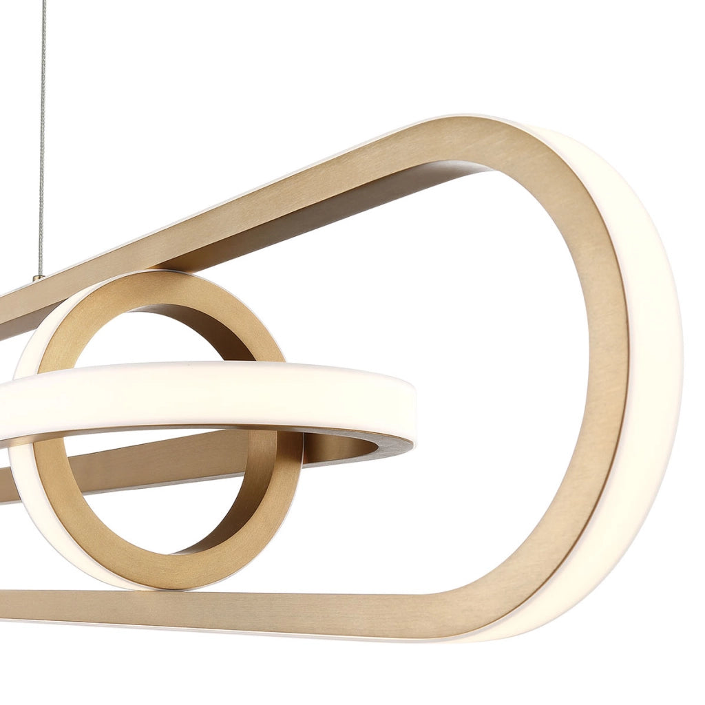 Lampada sospesa LED moderna oro 107 cm Demark Quintiesse