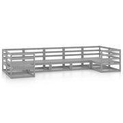Set Salotto da Giardino 7 pz | Set di Mobili da Esterno in Legno Massello di Pino