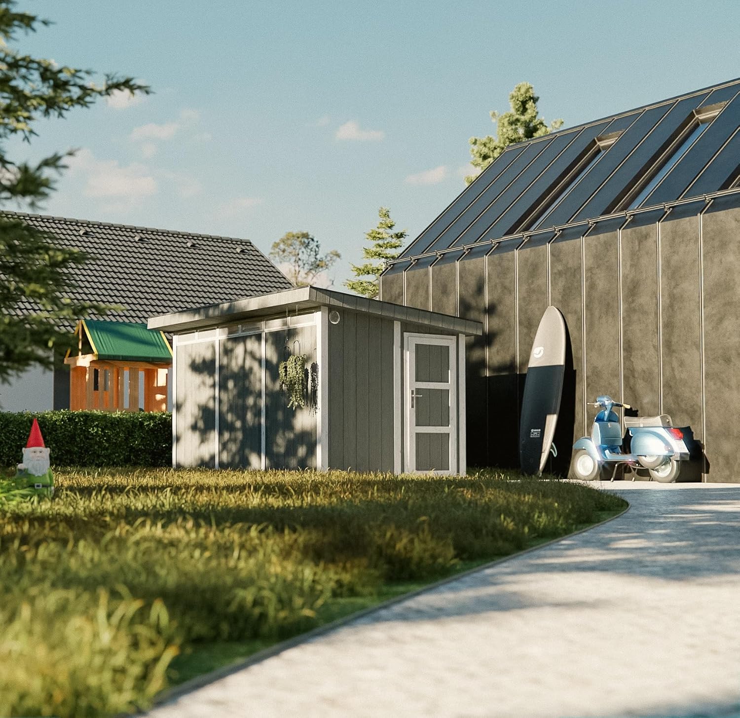 Casetta da Giardino di QUALIT? PREMIUM 8,7m?²-L412xW279cm - TIMBELA M904