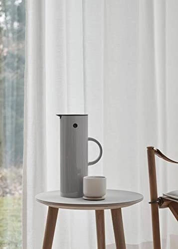 Stelton EM77 HELLGRAU EM77 Termos e Recipiente Isotermico 1 L in Vetro e ABS con Chiusura a Scatto e Tappo a Bilanciere colore Grigio