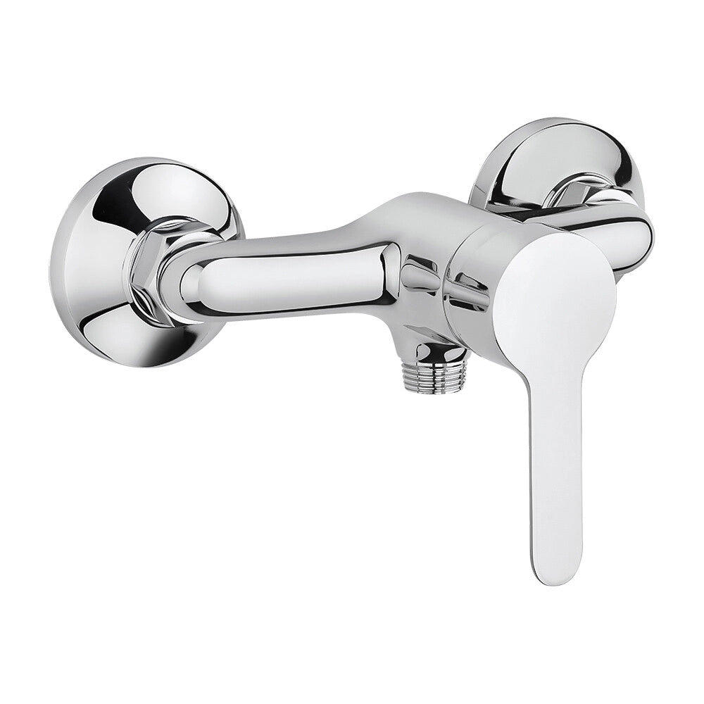 Miscelatore doccia esterno in ottone cromato lucido design sottile P3 di Paini