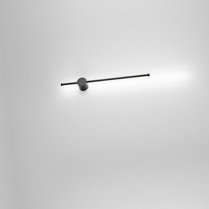 Applique Contemporanea Clock Alluminio Nero Acrilico Led 12W 3000K