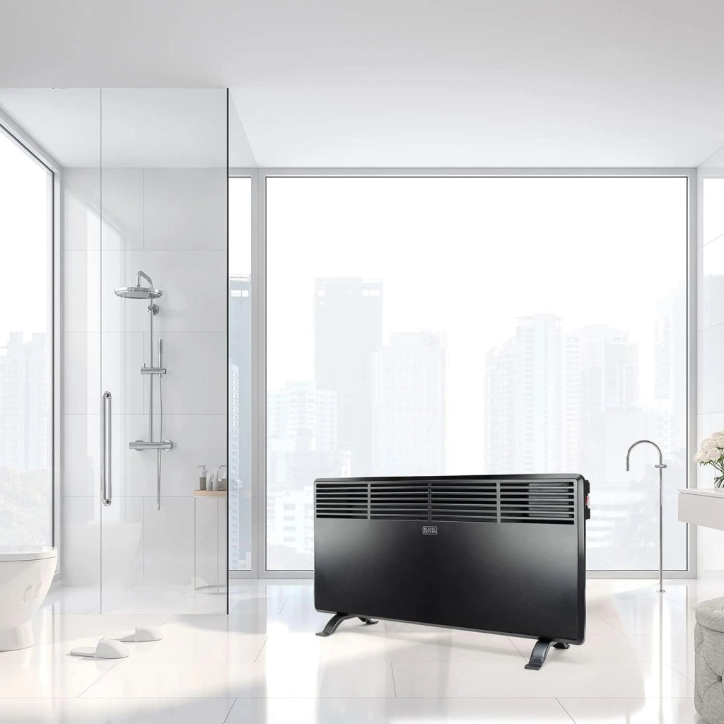 Black+decker bxcsh1800e termoconvettore, 1800 w, steel, nero, comandi digitali, spegnimento automatico
