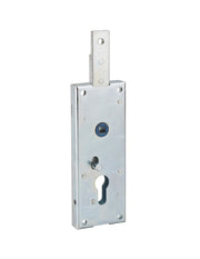 Serratura per porta basculante 1 punto in alto, a cilindro europeo, per garage, 60x160mm, quadro 7mm, zincato - THIRARD
