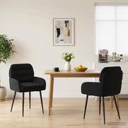 Sedie da pranzo 2 pcs Velluto (V) Nero 59 x 59,5 x 90 cm 42034312