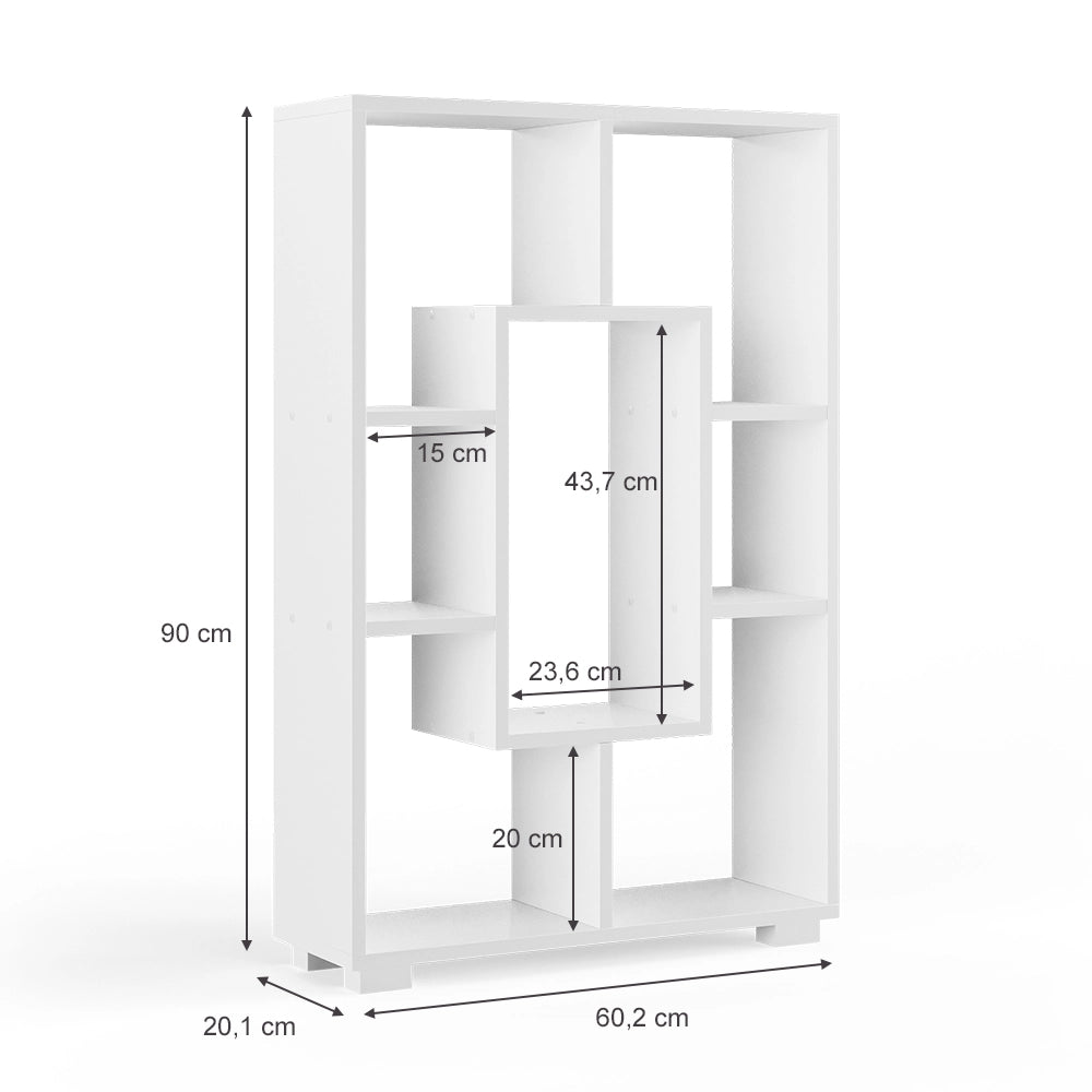 Vicco Scaffale Bianco 60.2 x 90 cm 7 scomparti