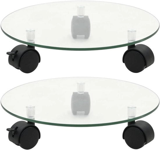 Due ruote per piante 28 cm a rullo duro vetro ruote per piante carrello per piante 

Modello: 
Dimensioni: 
Peso: 
Materiali: vetro duro 
Diametro: 28 cm 
Spessore: 
Colore: 
Capacità: 
Garanzia: