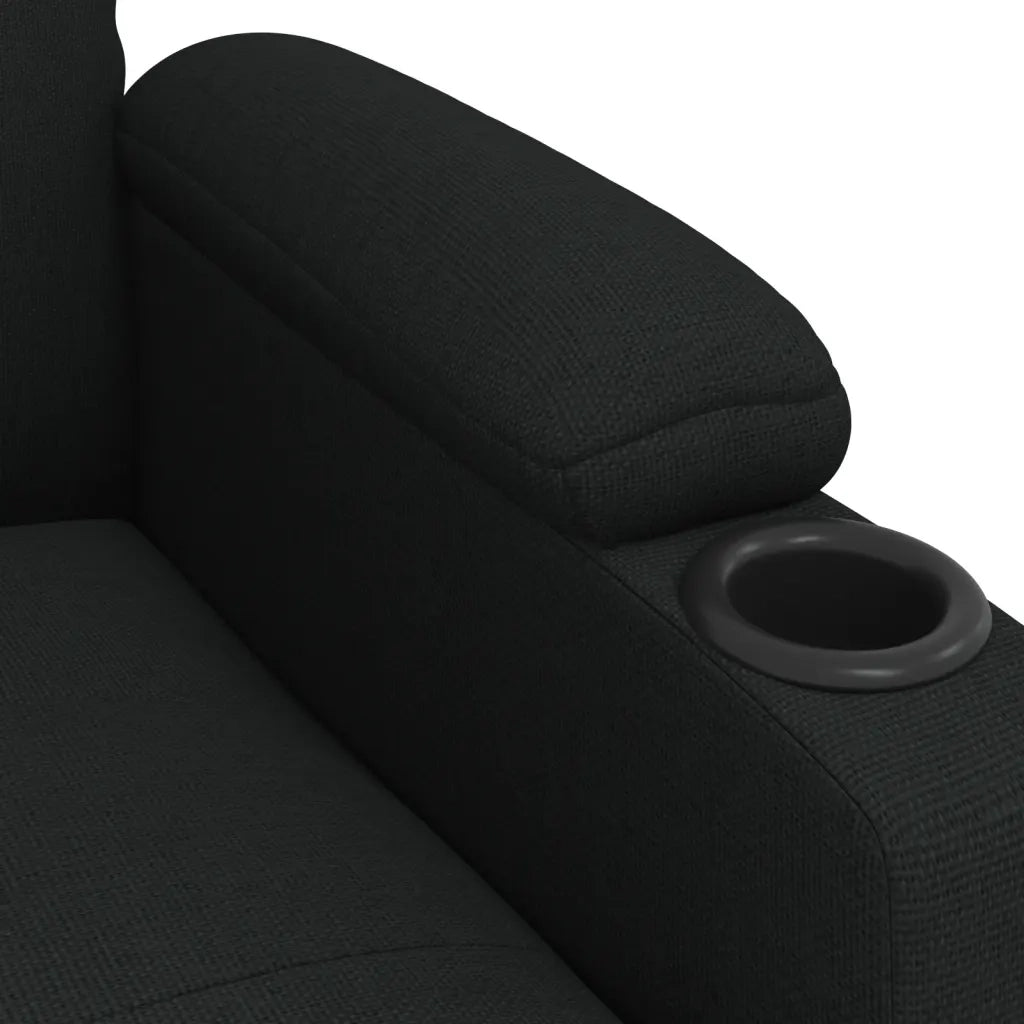 Poltrona Elettrica Reclinabile Nera in Tessuto cod mxl 15468