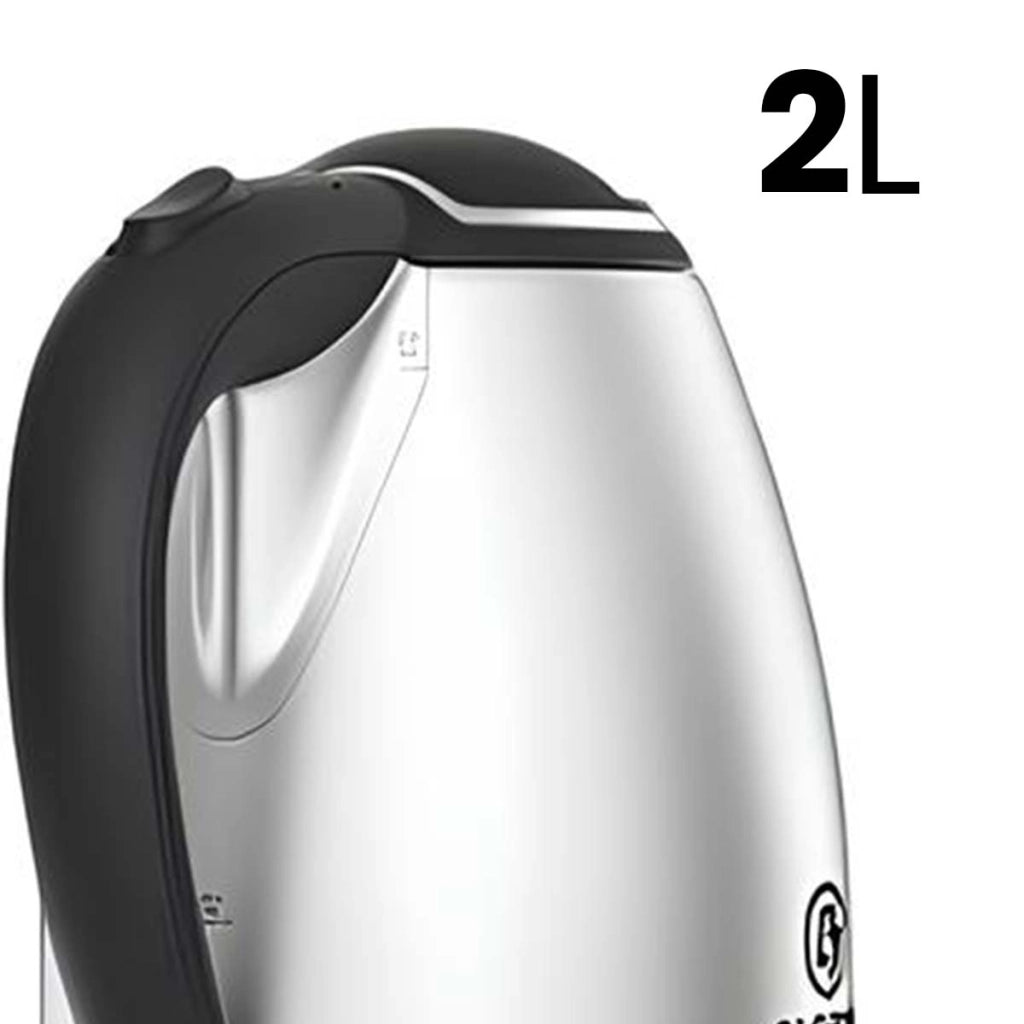 Bollitore Elettrico 2L 1500W in Acciaio Inossidabile con Spegnimento Automatico Nero / Argento Avizar
