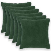 Federa 6 pcs HEERLEN Verde Scuro 70 x 70 cm Bouclé 913392
