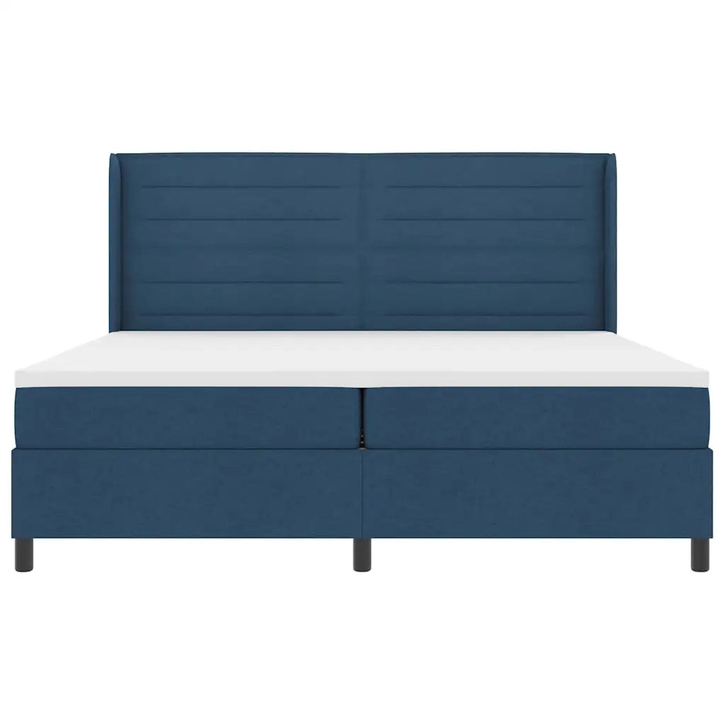 Letto a molle con materasso Blu 200 x 200 cm Tessuto 3341608