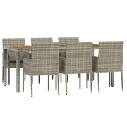 Set da pranzo da giardino in rattan grigio da 7 pezzi e cuscini 02_0014897