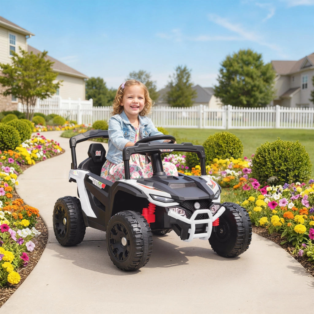 Auto elettrica per bambini 12V ¨C zephmum ¨C Bianco