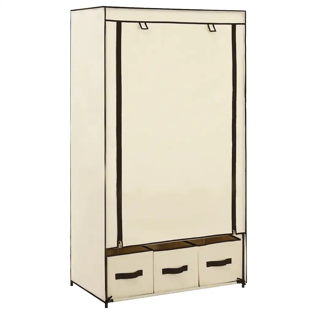 282459 Wardrobe Cream 87x49x159 cm Fabriccod mxl 93366