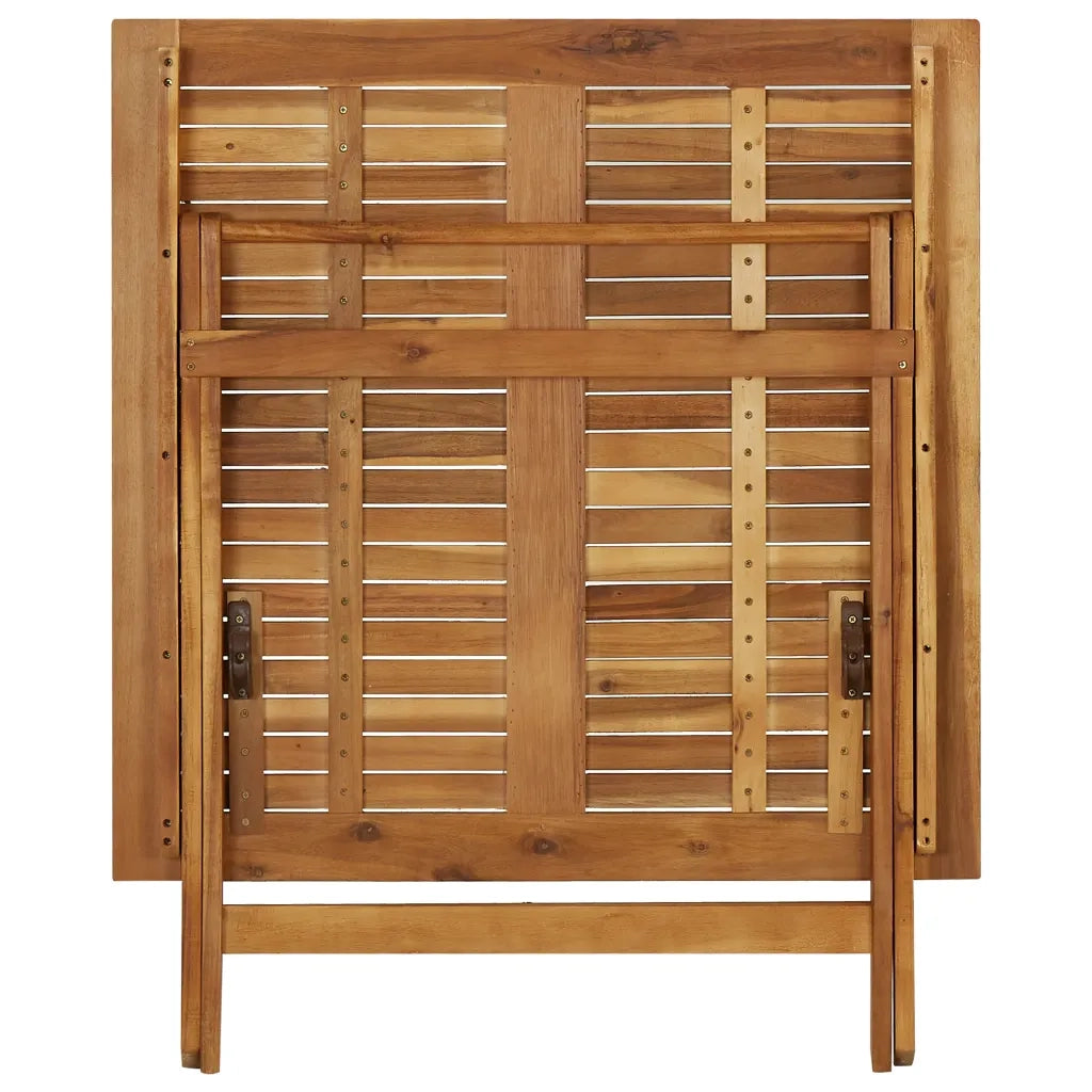 Tavolo da Giardino Pieghevole 90x90x75 cm in Massello d'Acacia cod mxl 34552