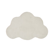 Tappeto Irregolare Beige Chiaro in Finta Pelliccia 80 x 120 cm a Pelo Lungo per Soggiorno con Retro in Poliestere Stile Moderno