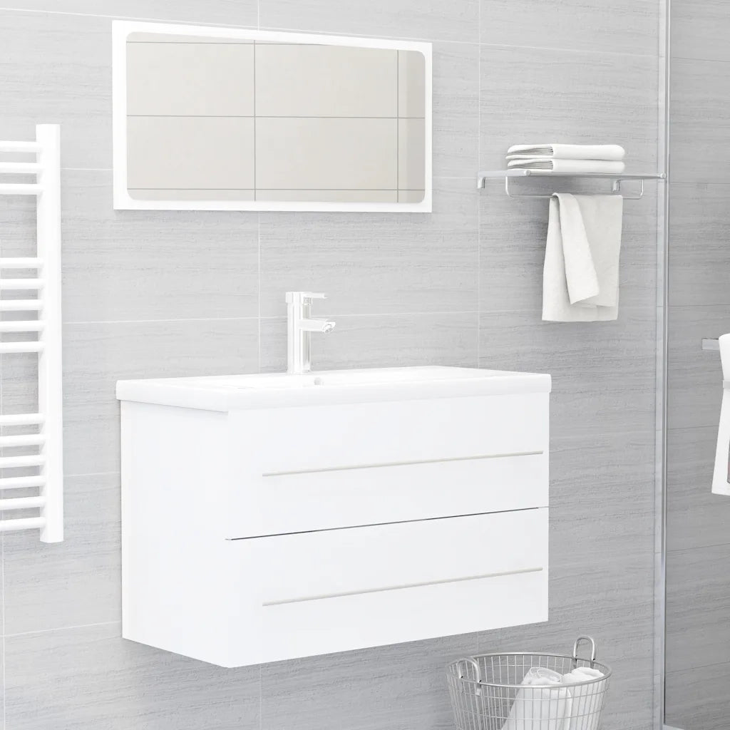 Mobile Lavabo | Armadio Lavabo Bianco 80x38,5x48 cm in Legno Multistrato