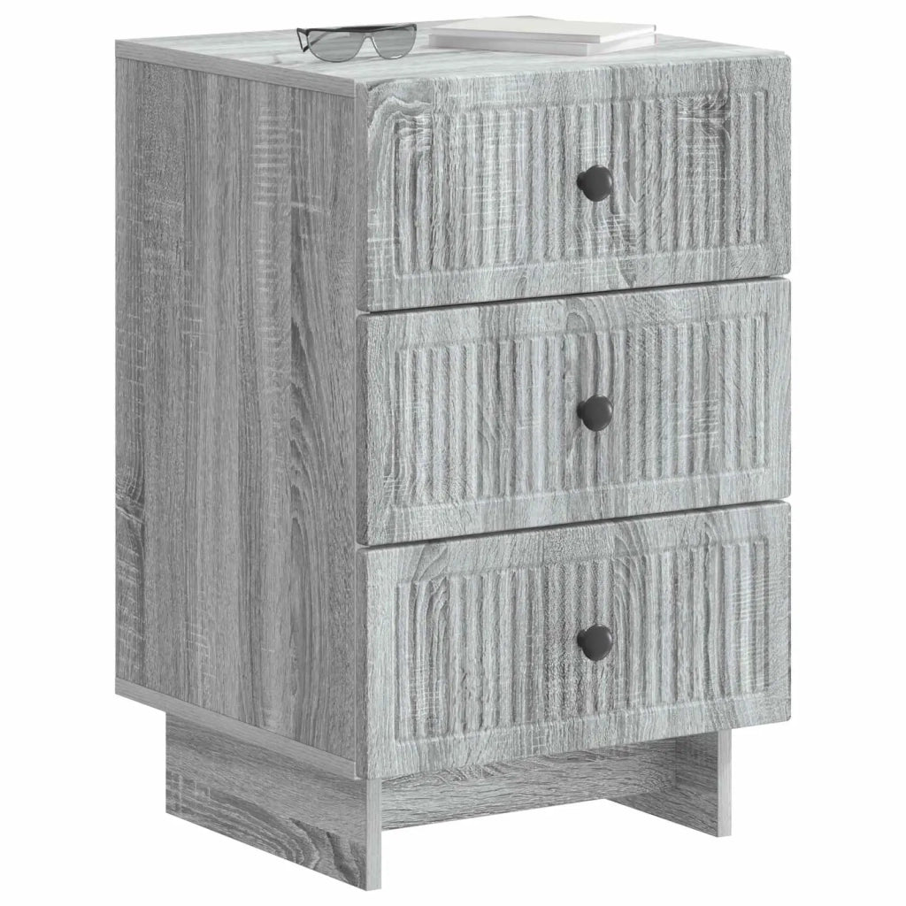 Comodino | Armadio da Notte | Mobiletto da notte con cassetto Grigio Sonoma 43 x 41 x 66,5 cm
