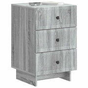 Comodino | Armadio da Notte | Mobiletto da notte con cassetto Grigio Sonoma 43 x 41 x 66,5 cm