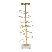 Portacandela VKH341, Oro, Marmo, 14x13x46 cm