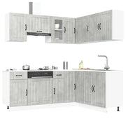 Set Mobili da Cucina 11 pz Lucca Grigio Cemento in Truciolato 3314955