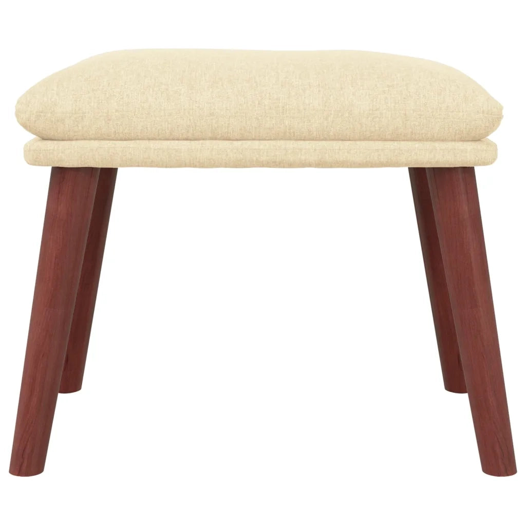 Poltrona Relax con Poggiapiedi Crema in Tessuto cod mxl 32704