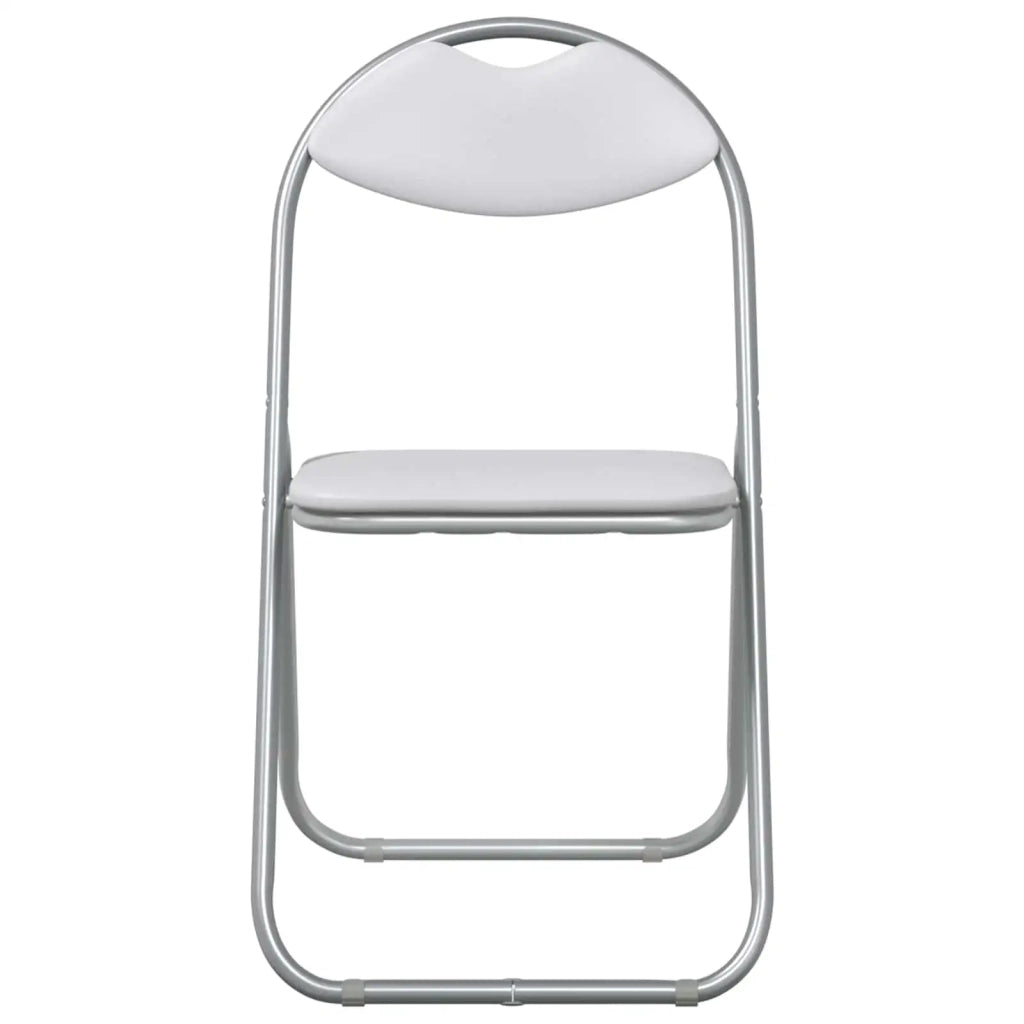 Sedia pieghevole 8 pcs Bianco e Grigio 48 x 43,5 x 81 cm 42029063