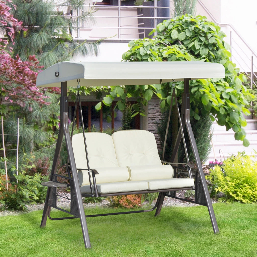 Altalena da giardino 2 posti Hollywood ¨C zephmum ¨C bianco e nero