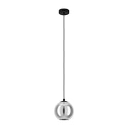 Lampadario Moderno Ariscani 1 Luce Acciaio Nero