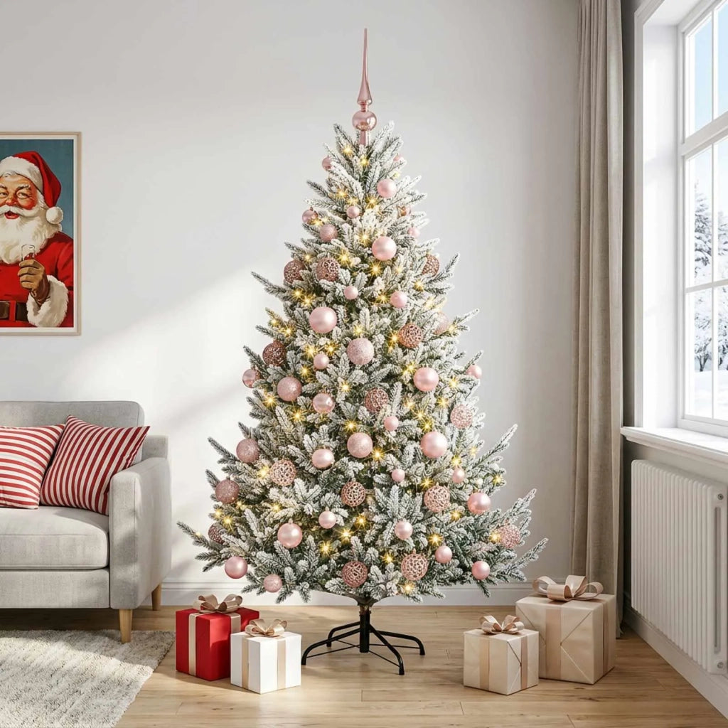 Albero di Natale artificiale con palline 180 cm 300 LED 3466690