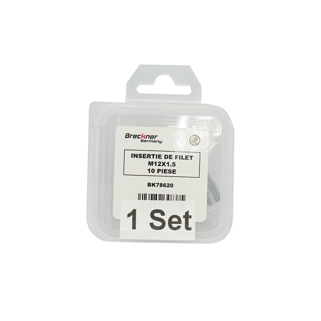 Inserto elicoidale per riparare filetti M12x1.5mm 10 pezzi Breckner Germany