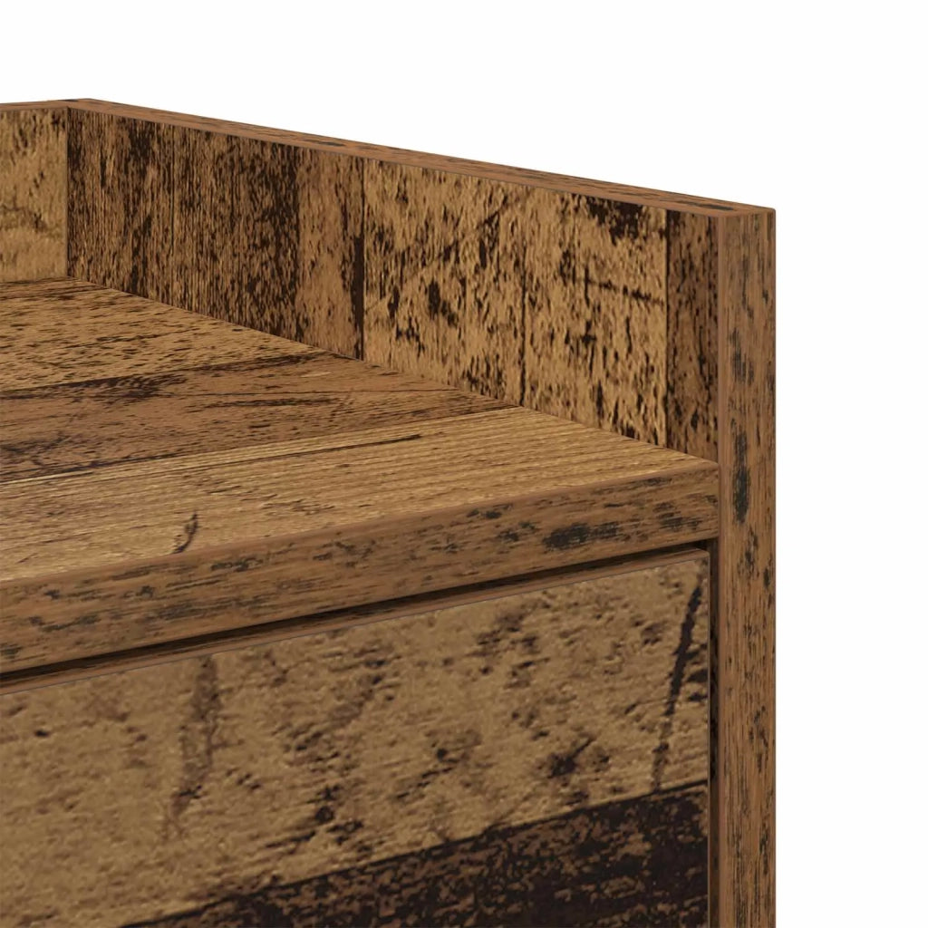 Comodino 2 pcs Legno vecchio 40 x 29 x 60 cm Legno multistrato 881827