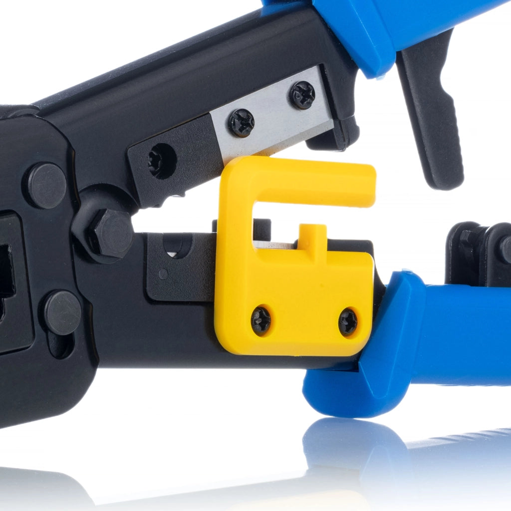 Zaciskatrice Passante per RJ45/RJ12/RJ11 – Rosfix | Design Ergonomico, Materiale ABS, Lunghezza 240 mm