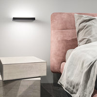 Applique Moderna Floor Alluminio Nero Acrilico Led 18W 3000K