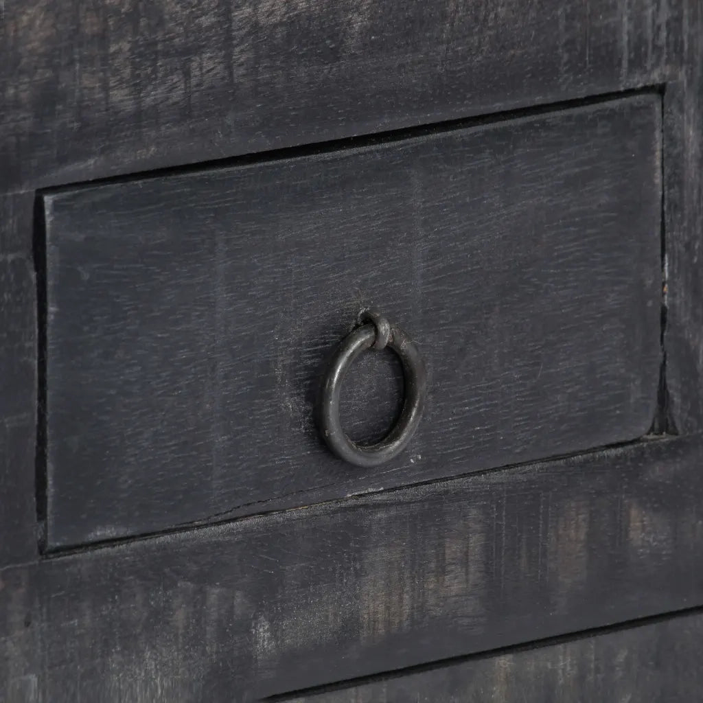 Tavolino da salotto | Tavolino da caff¨¨ | Tavolino da Soggiorno Nero 65x65x30 cm in Legno Massello di Mango