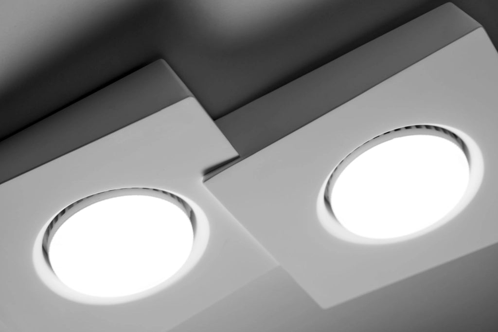 ANCHISE lampada da Soffitto 2 Luce in gesso bianco attacco GX53 L.32X23,5cm