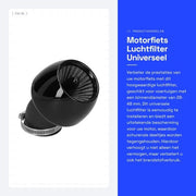 Filtro dell'aria per motocicletta - Universale - Migliora potenza e coppia - Nero - Adatto per motori - 28-48 mm diametro interno
