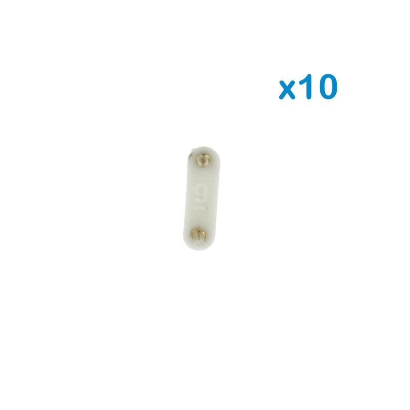 10 PZ Spina 2 Pin Passo 9mm per Connessione Striscia Led Mono 220V con Alimentatore