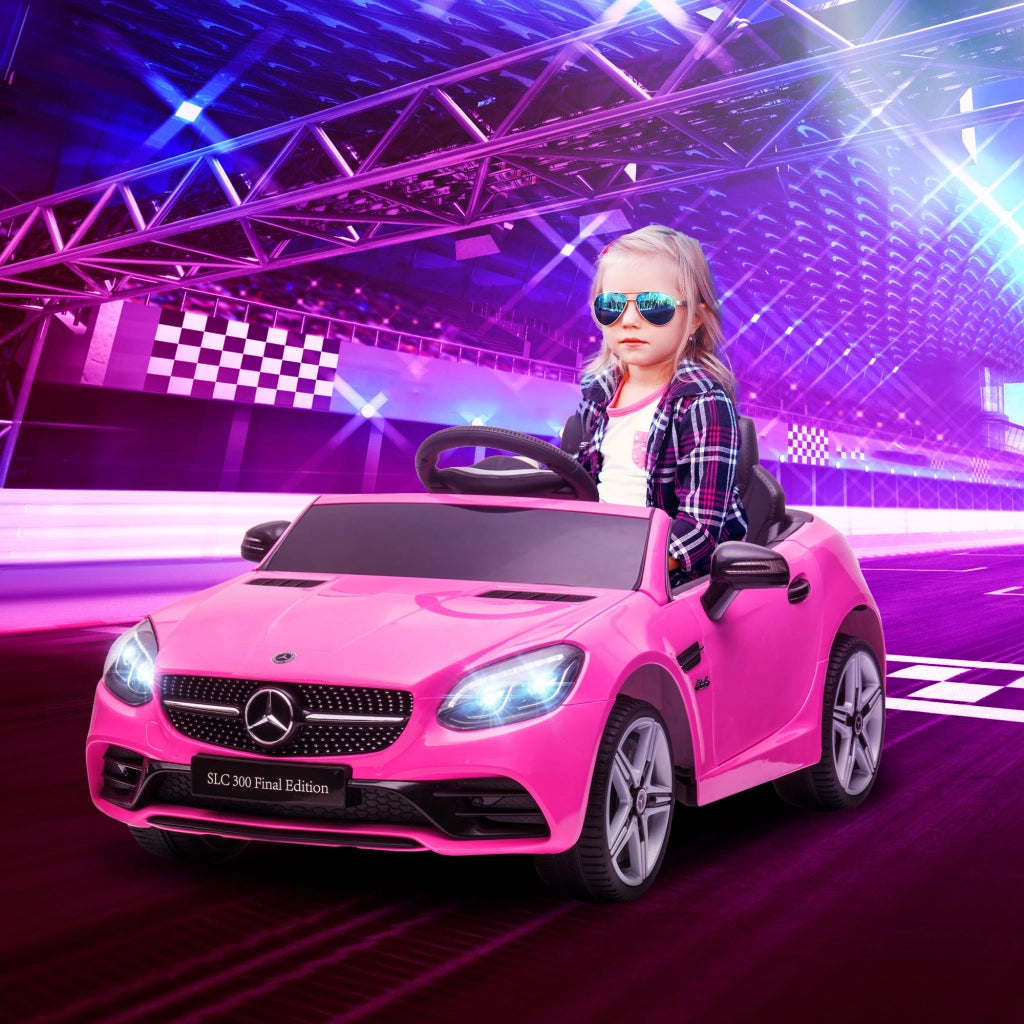 Macchina Elettrica per Bambini 3-6 Anni con Luci LED, Effetti Sonori e Telecomando, 107x62.5x44 cm, Rosa