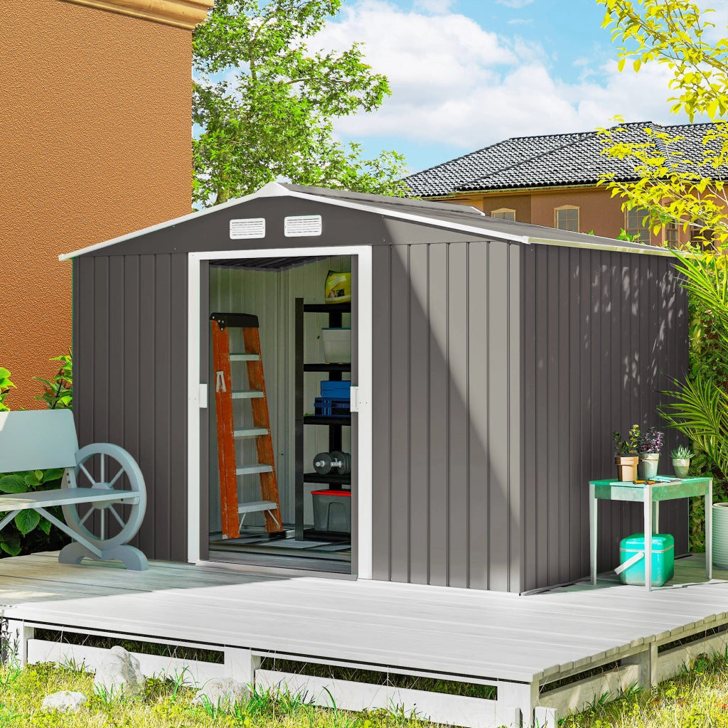 Casetta da giardino ¨C Zephmum ¨C Grigio 2.77x1.95x1.92m