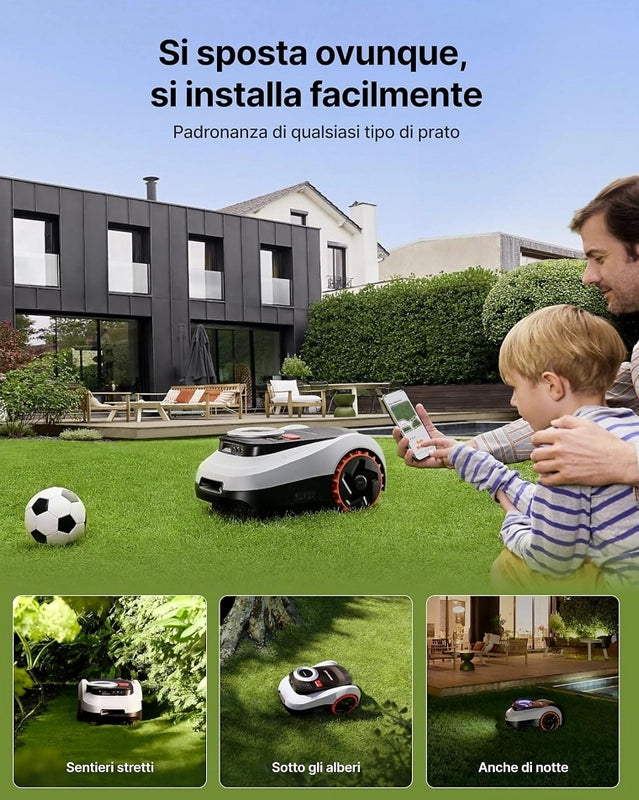 Navimow- Robot tagliaerba NAVIMOV i210 Lidar, per superfici fino a 1000 m², GARAGE IN OMAGGIO