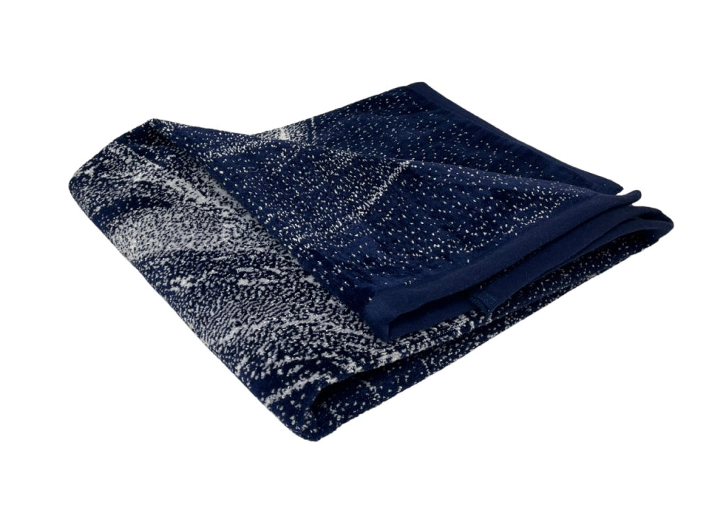 Telo Mare Jacquard Spugna Asciugamano Spiaggia Disegno Dolphin Moon KR - Telo Mare - Black-White