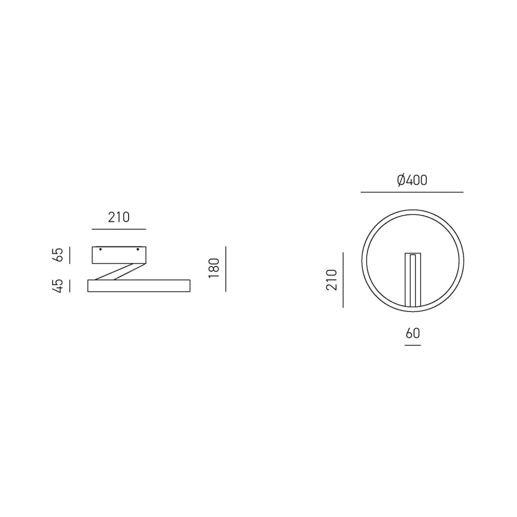 Plafoniera LED Criseide P/P - 40W 2000lm 3000K dimmerabile taglio di fase in alluminio finitura Verde Salvia - Gealux