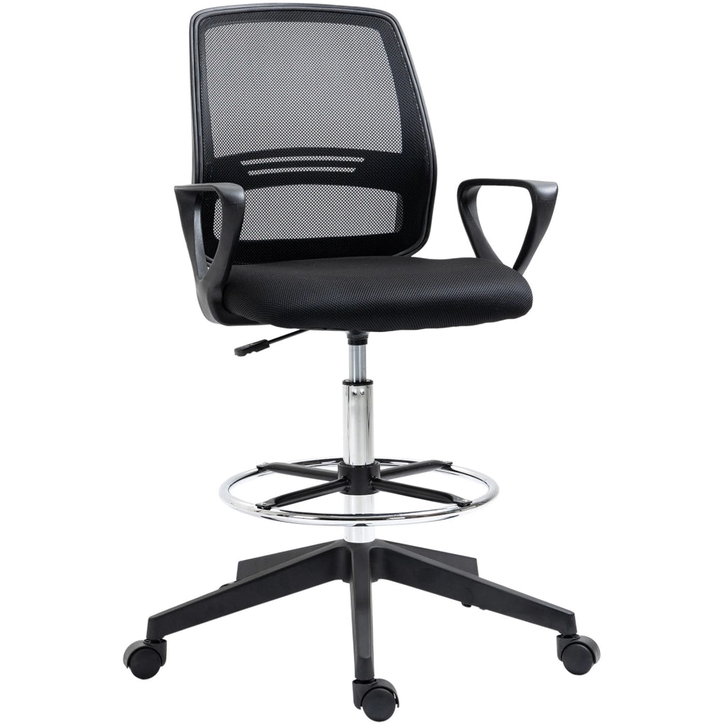 Sedia da ufficio ergonomica regolabile con poggiapiedi
