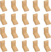 40 L-vormige hoekbeugels in gegalvaniseerd staal 90 gradi per 40 pezzi per cassetti - ABS beige - angoli per armadi e mensole.