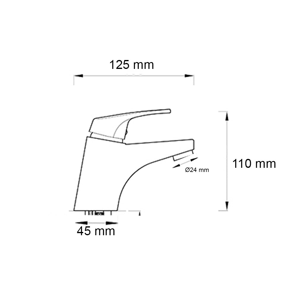 Coppia di miscelatore rubinetto bidet e miscelatore lavabo linea europa cromata