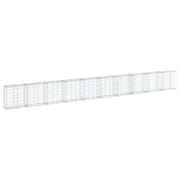 Gabbione recinto a gabbia muro di contenimento con coperchio 1000 x 50 x 100 cm ferro zincato argento 02_0040115